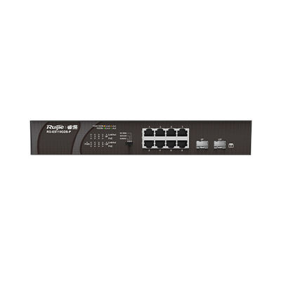 110 W d'alimentation 8 ports RG-ES110GD-P V2 RG-ES110GDS-P Commutateur réseau d'accès POE Gigabit