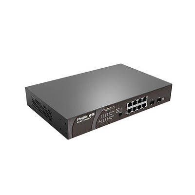 110 W d'alimentation 8 ports RG-ES110GD-P V2 RG-ES110GDS-P Commutateur réseau d'accès POE Gigabit